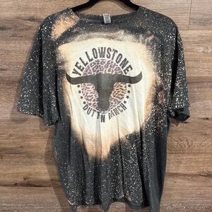 Yellowstone Oversized Bleached Washed Shirt